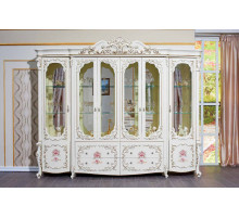 Шкаф-витрина 6-х дверный Венеция Классик (крем)