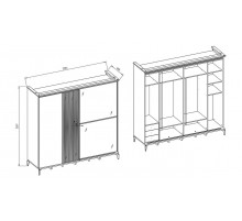 Шкаф-купе Лоретто (Loretto) LORET-19 Шкаф-купе Лоретто (Loretto) LORET-19