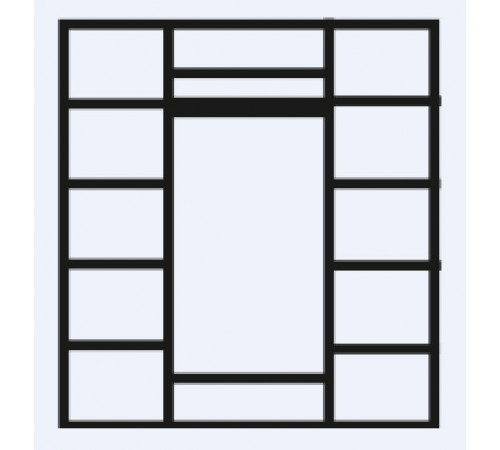 Четырехстворчатый шкаф для одежды с зеркалом Венеция ВНШ1/4 (дуб седан) Четырехстворчатый шкаф для одежды с зеркалом Венеция ВНШ1/4 (дуб седан)